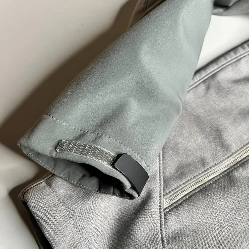 The North Face Mens Softshell Jacket Gray Green Full Zip‎ Outdoor Size M